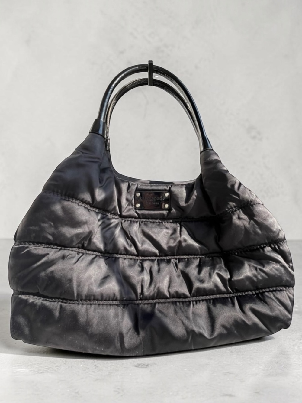 Kate Spade Black Quilted hobo Shoulder Bag